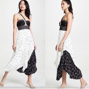 A.L.C. Black and White Asymmetrical Dress